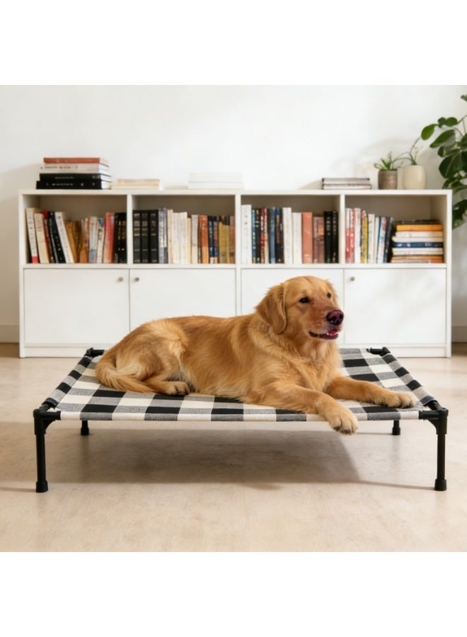Elevated Dog Bed for Medium-Sized Dog Large Dogs, Breathable Cooling Raised Dog Cot Metal Frame, No-Slip Feet, Dog Camping Bed Pet Bed for Indoor/Outdoor - Image 1